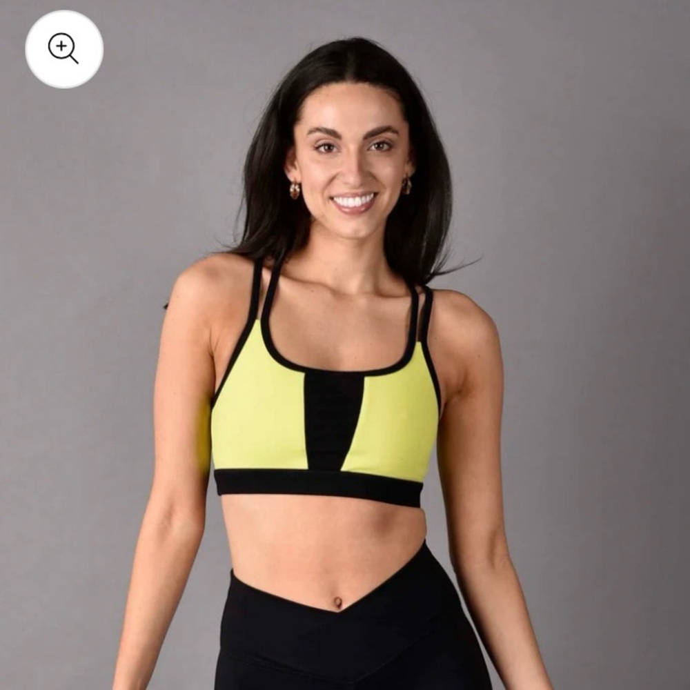NWT Neon Black Reversible Sports Bra S
